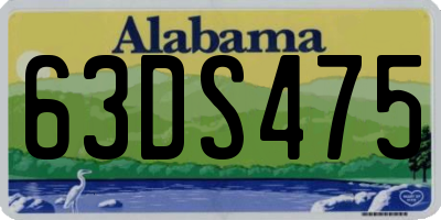 AL license plate 63DS475