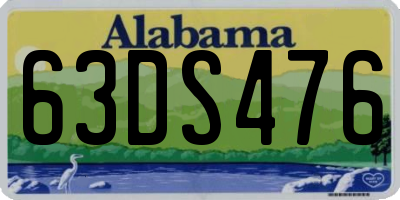 AL license plate 63DS476