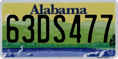 AL license plate 63DS477