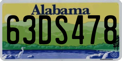 AL license plate 63DS478