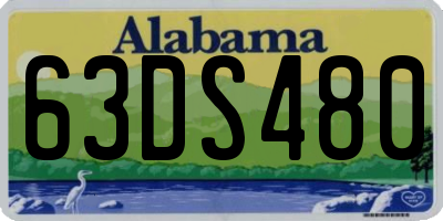 AL license plate 63DS480