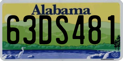 AL license plate 63DS481