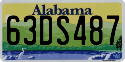 AL license plate 63DS487