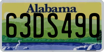 AL license plate 63DS490