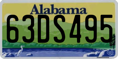 AL license plate 63DS495