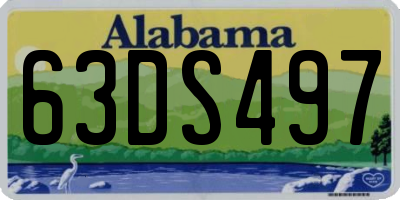 AL license plate 63DS497
