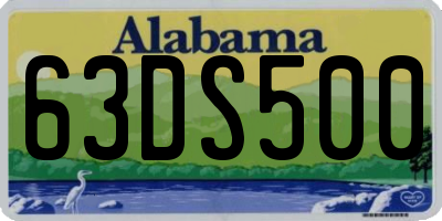 AL license plate 63DS500
