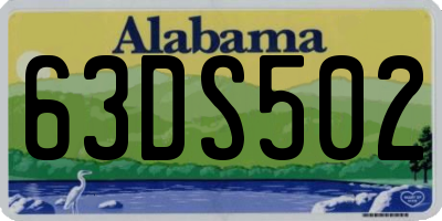 AL license plate 63DS502
