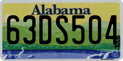 AL license plate 63DS504