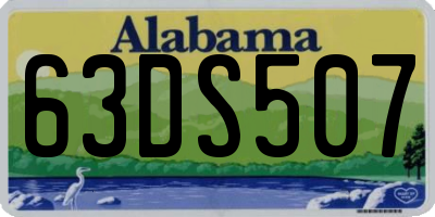 AL license plate 63DS507