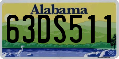 AL license plate 63DS511