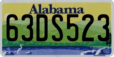 AL license plate 63DS523