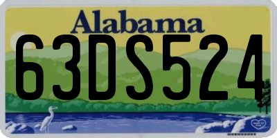 AL license plate 63DS524