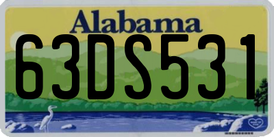 AL license plate 63DS531