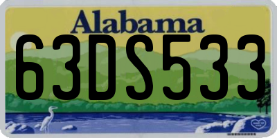 AL license plate 63DS533