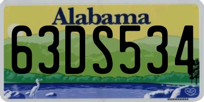 AL license plate 63DS534