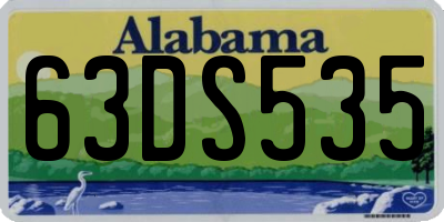AL license plate 63DS535