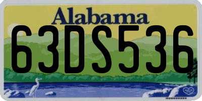 AL license plate 63DS536