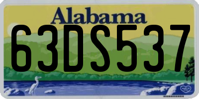 AL license plate 63DS537
