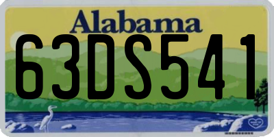 AL license plate 63DS541