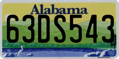 AL license plate 63DS543