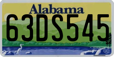 AL license plate 63DS545