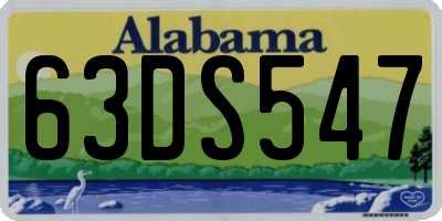 AL license plate 63DS547