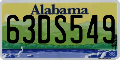 AL license plate 63DS549
