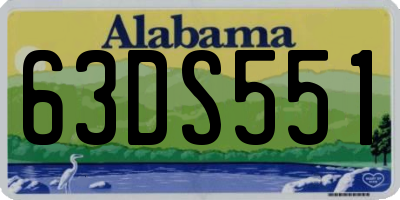 AL license plate 63DS551
