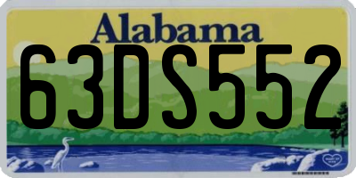 AL license plate 63DS552