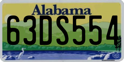 AL license plate 63DS554