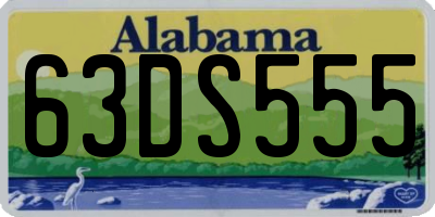 AL license plate 63DS555