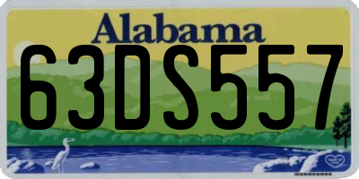 AL license plate 63DS557