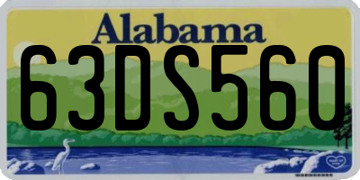 AL license plate 63DS560