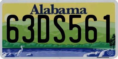 AL license plate 63DS561