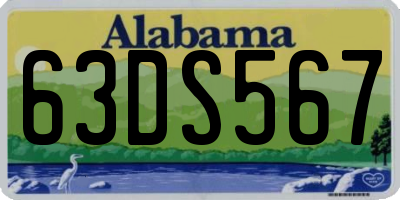 AL license plate 63DS567