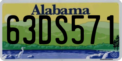 AL license plate 63DS571