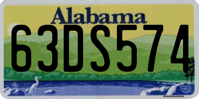 AL license plate 63DS574