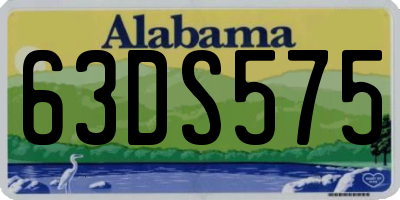AL license plate 63DS575