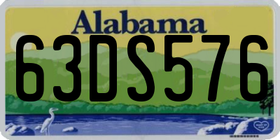AL license plate 63DS576