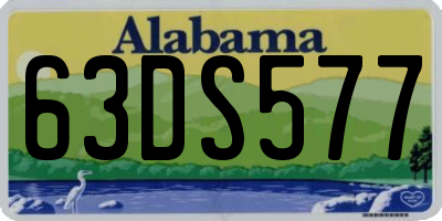 AL license plate 63DS577