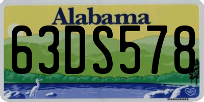 AL license plate 63DS578