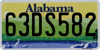 AL license plate 63DS582