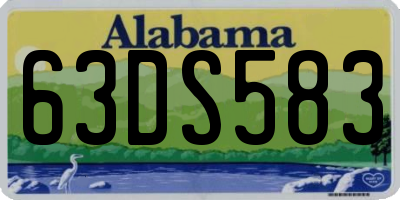 AL license plate 63DS583
