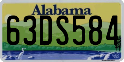 AL license plate 63DS584