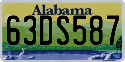 AL license plate 63DS587