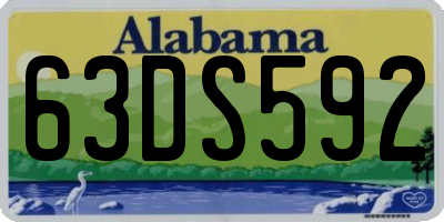 AL license plate 63DS592
