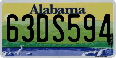 AL license plate 63DS594