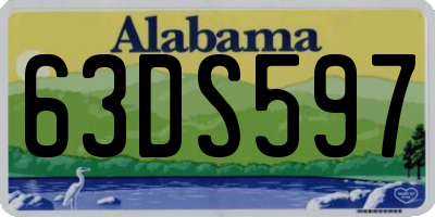 AL license plate 63DS597