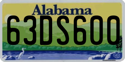 AL license plate 63DS600